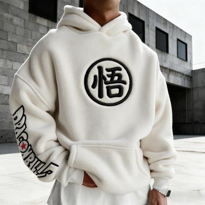 Dragon Ball Color-blocked Plush Hoodie