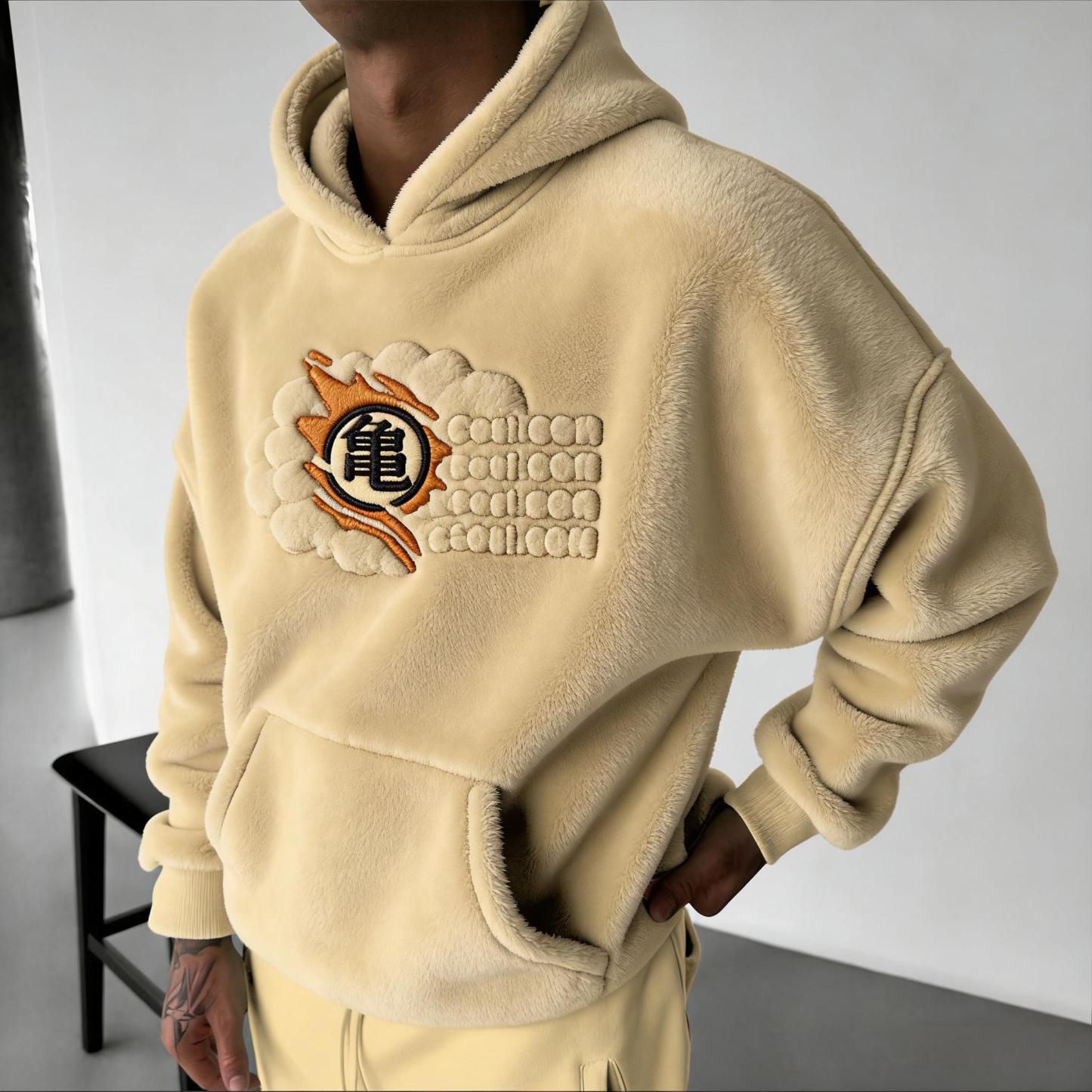 Dragon Ball Color-blocked Plush Hoodie