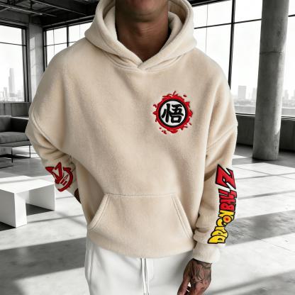 Dragon Ball Color Blocked Collaboration Plush Hoodie