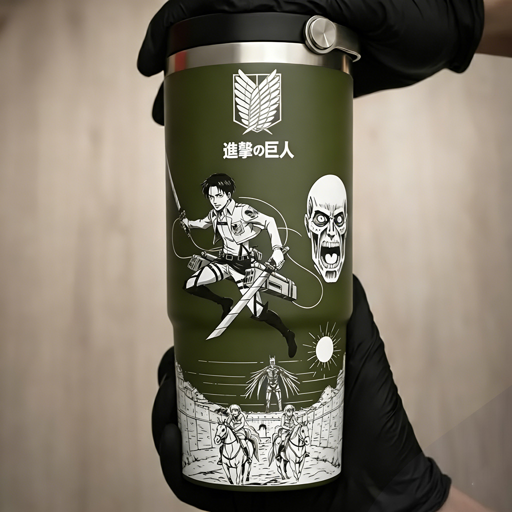 Attack on Titan Themed engraved Stanley Tumbler Cup