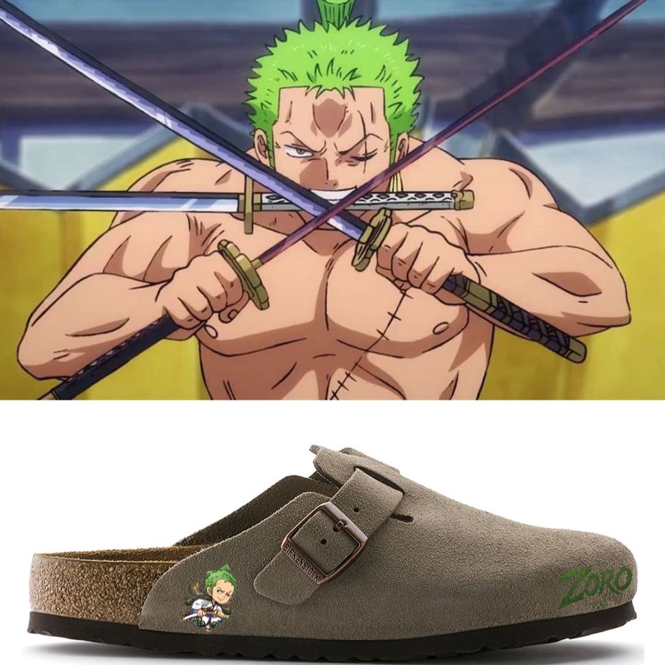 One Piece Anime Unisex Boston Soft Footbed Suede Leather