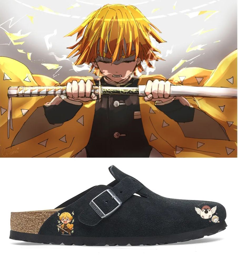 Demon Slayer Anime Unisex Boston Soft Footbed Suede Leather