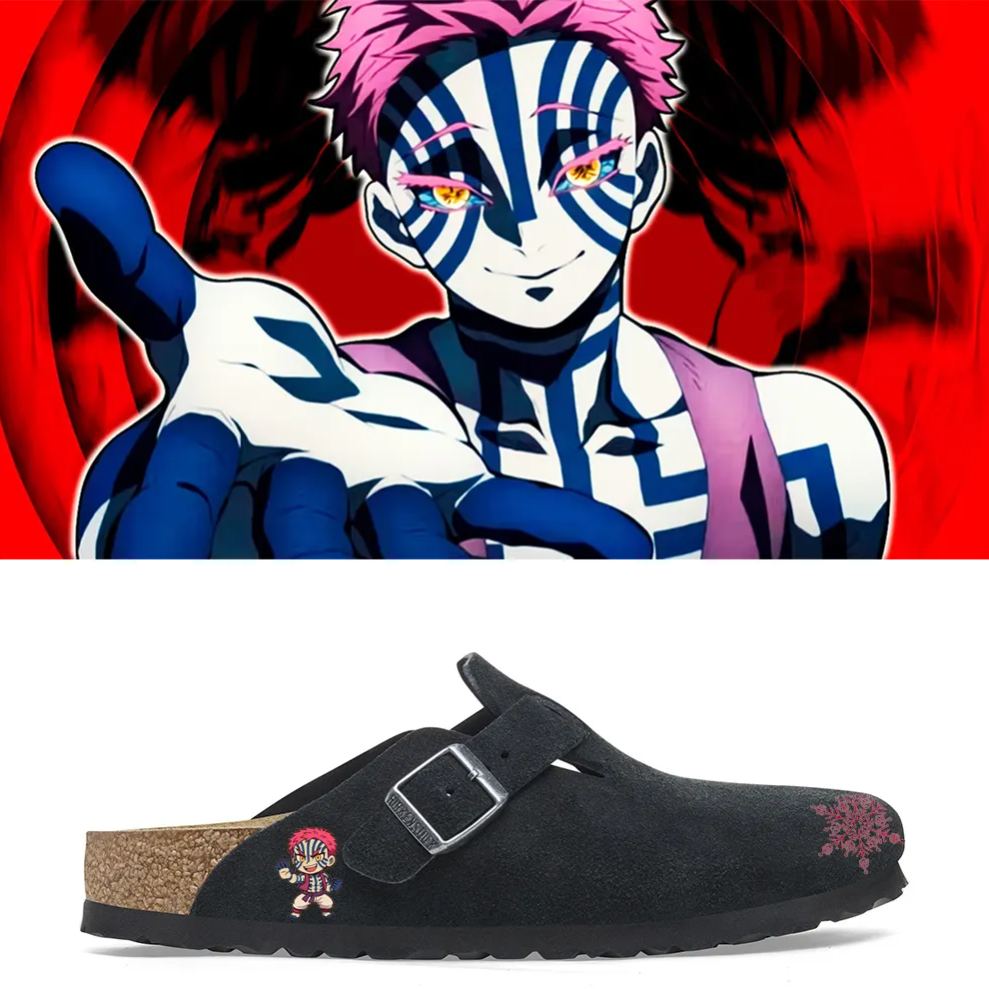 Demon Slayer Anime Unisex Boston Soft Footbed Suede Leather