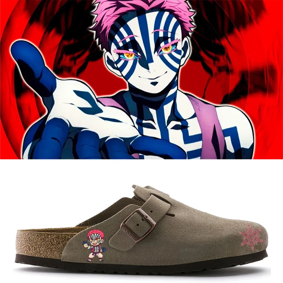 Demon Slayer Anime Unisex Boston Soft Footbed Suede Leather