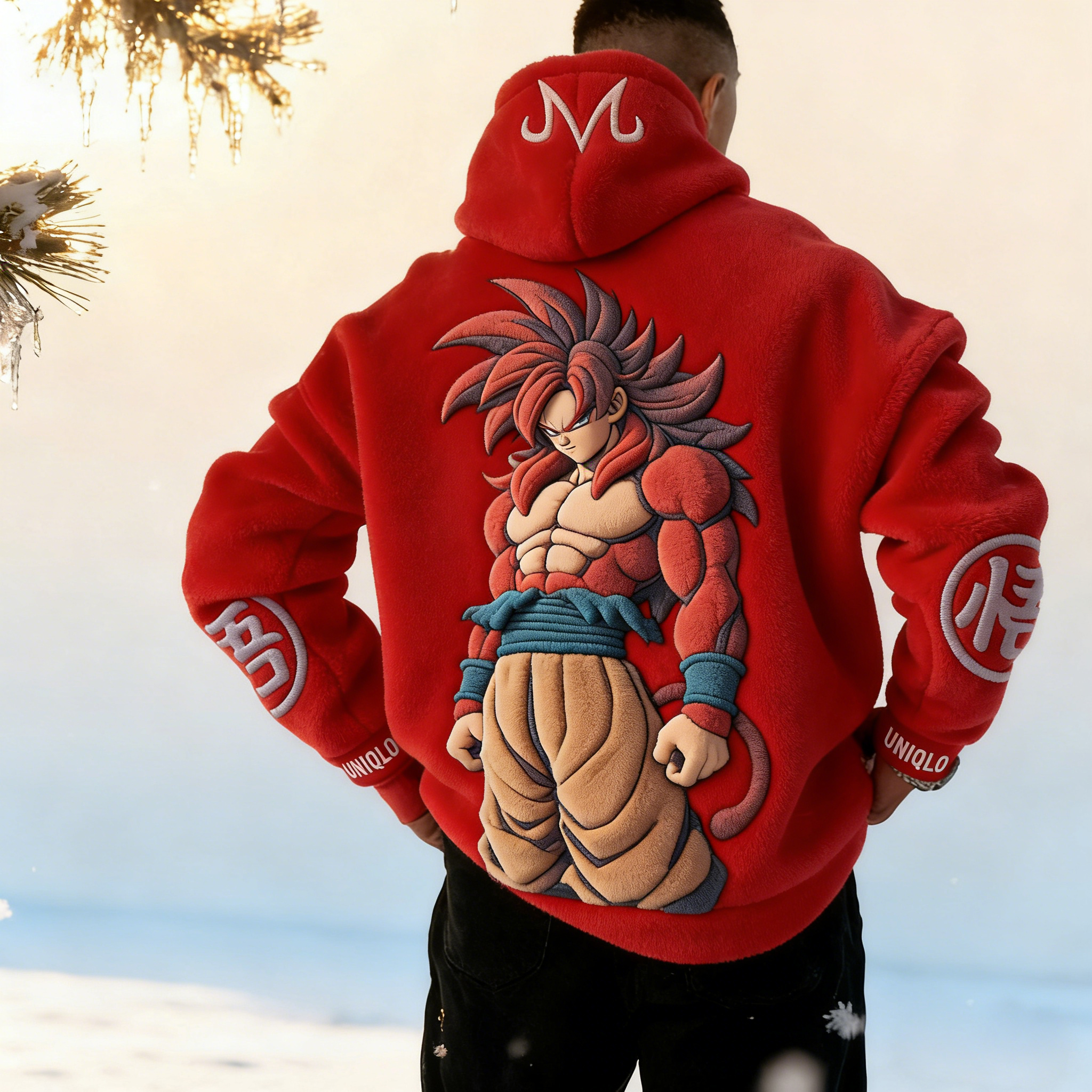 Dragon Ball Color Blocked Plush Hoodie