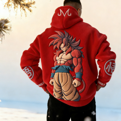 Dragon Ball Color Blocked Plush Hoodie