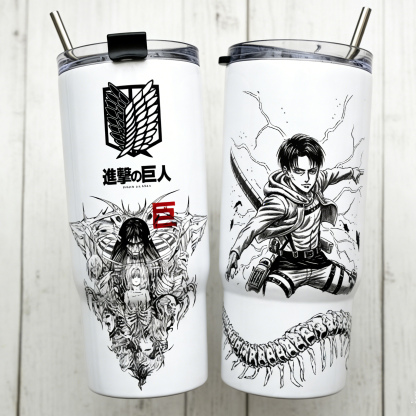 Attack on Titan Themed engraved Stanley Tumbler Cup