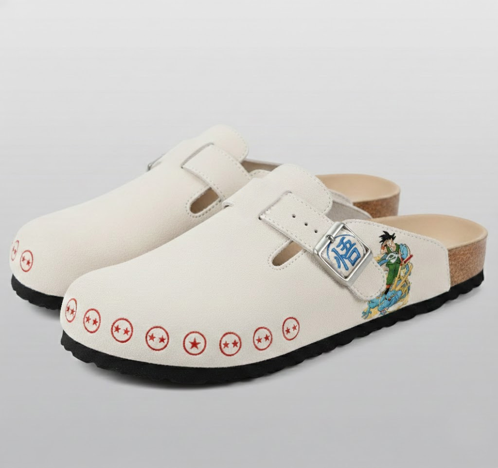 Dragon Ball Goku Anime Unisex Boston Soft Footbed Suede Leather