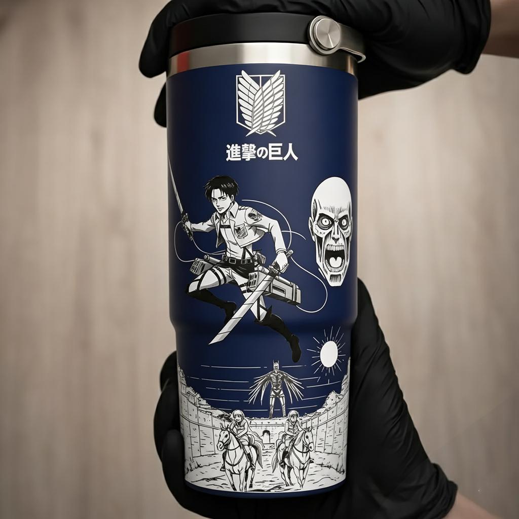 Attack on Titan Themed engraved Stanley Tumbler Cup