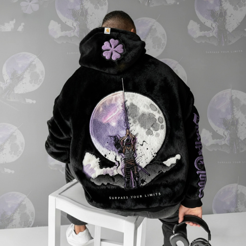 Black Clover Color Blocked Plush Hoodie