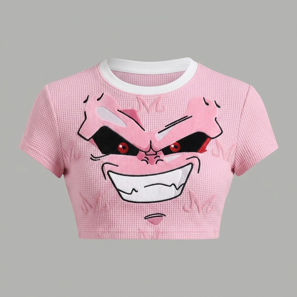 DRAGON BALL Women T-Shirt & Elasticated Trousers Waffle Two-Piece Set