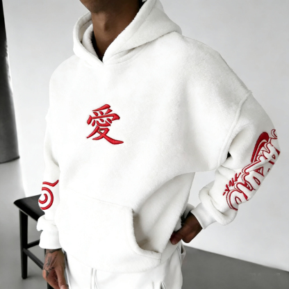 Men's Demon Slayer: Kimetsu no Yaiba Tanjiro Kamado Color-blocked Plush Hoodie