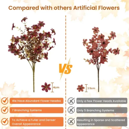 💖Last Day Each Only $2.33🍁Fall Artificial Flowers for Outdoors