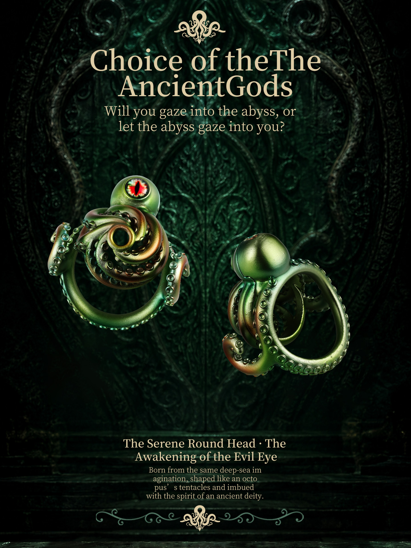 Cthulhu Eye Chastity Lock – Gothic Resin Design