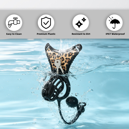 Remote Control Silicone Chastity Device with Adjustable Angle Anal Plug – Breathable Cage System (S/M/L) 