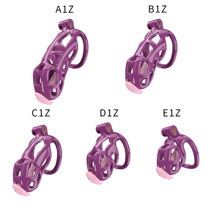 Purple ABS Cobra Chastity Cage – Male Chastity Device (5 Sizes)