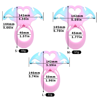 Succubus  Chastity Lock – Devil Wing Resin Cage with Strap Design