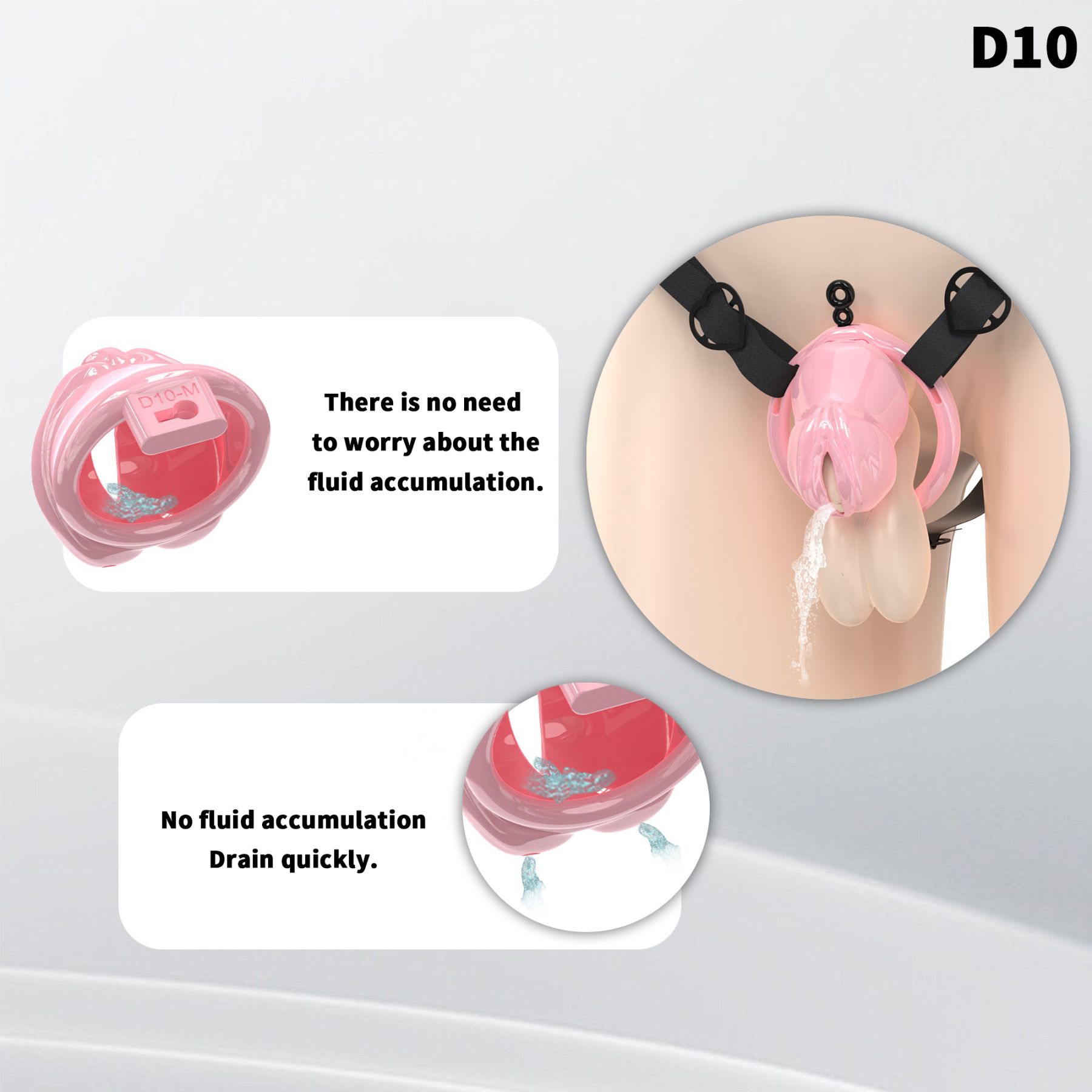 Adjustable Silicone Male Chastity Cage