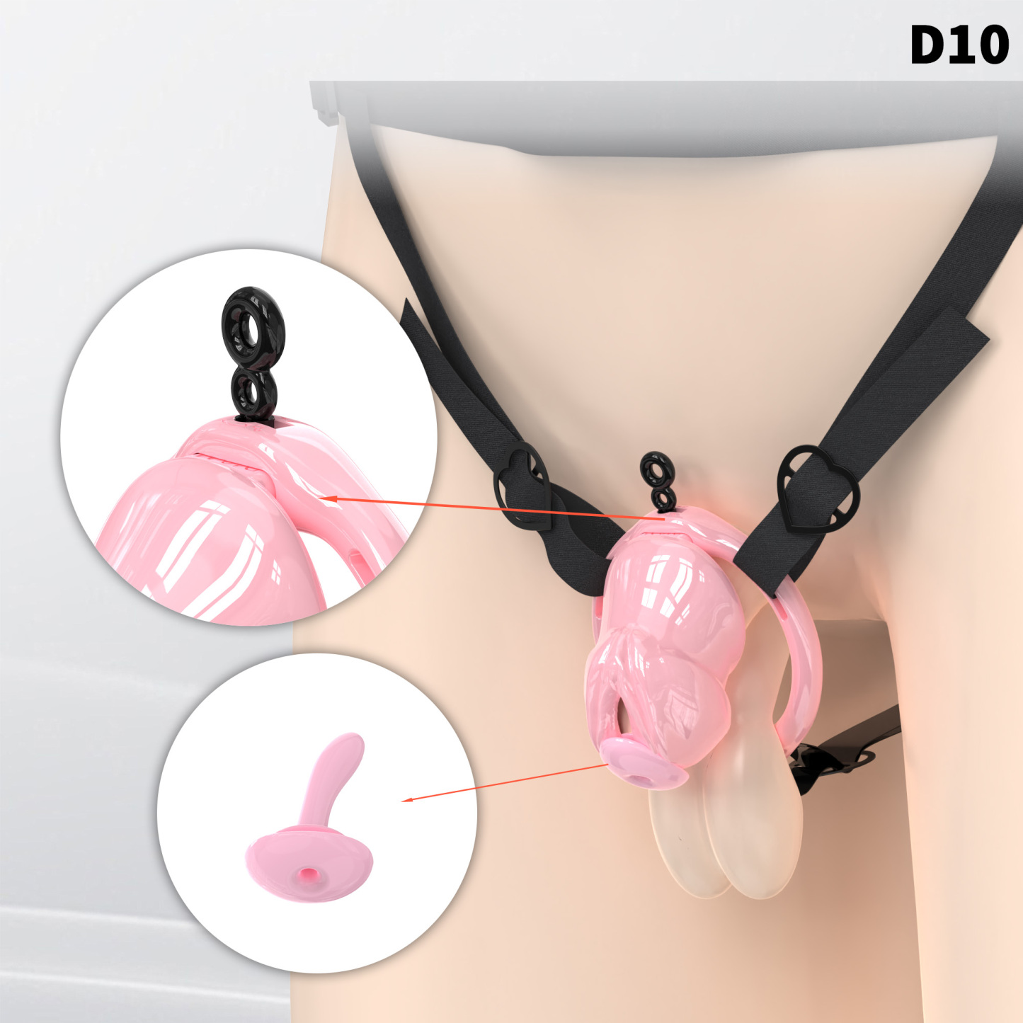 Adjustable Silicone Male Chastity Cage