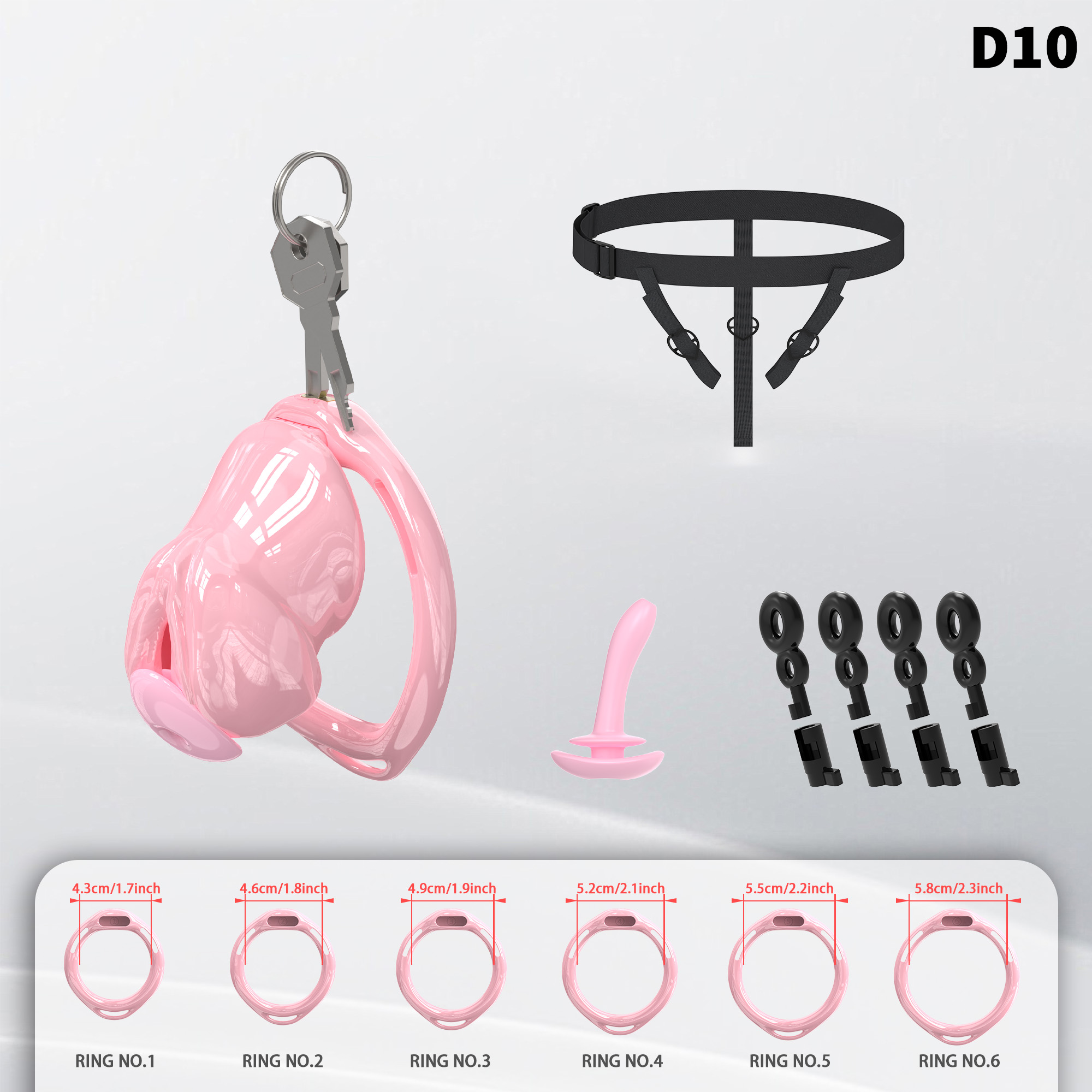 Adjustable Silicone Male Chastity Cage