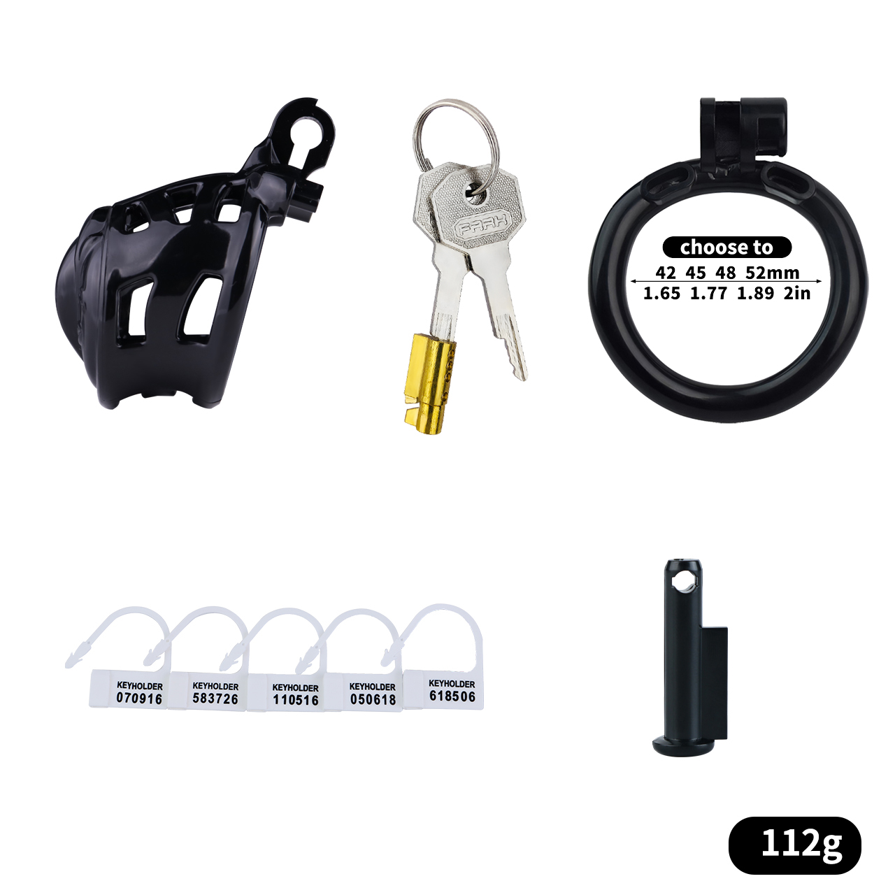 Belted Chastity Lock with Drain Tube – Adjustable Strap System, Secure & Extended Wear Design