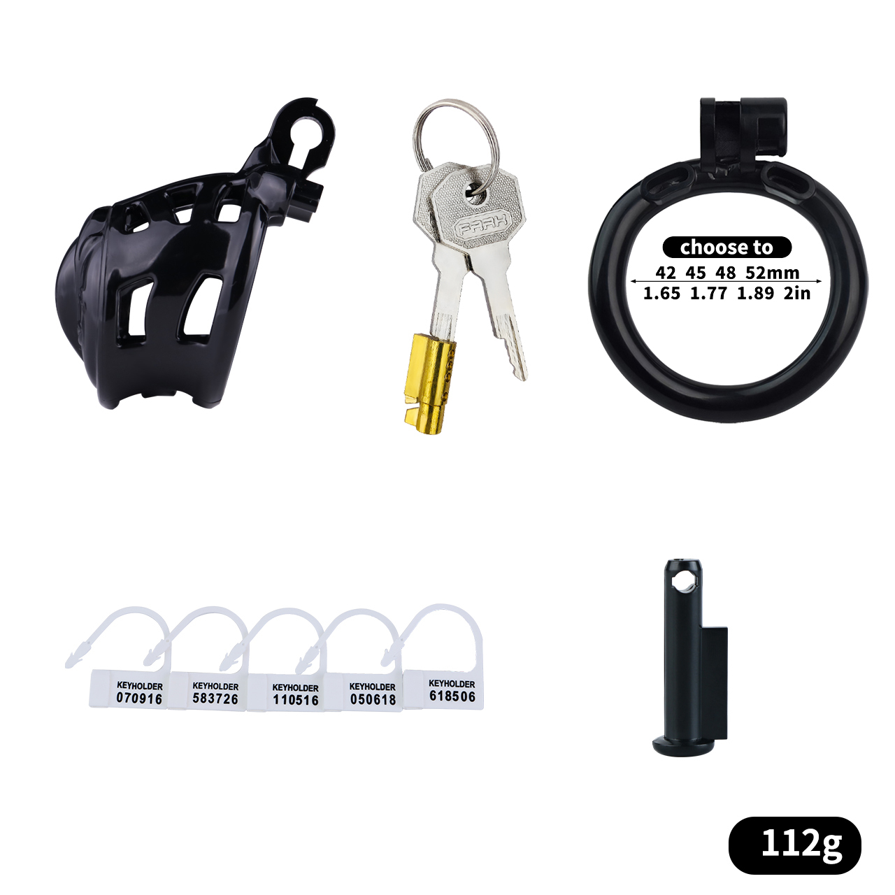 Belted Chastity Lock with Drain Tube – Adjustable Strap System, Secure & Extended Wear Design