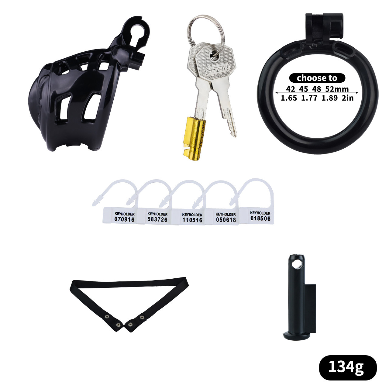 Belted Chastity Lock with Drain Tube – Adjustable Strap System, Secure & Extended Wear Design