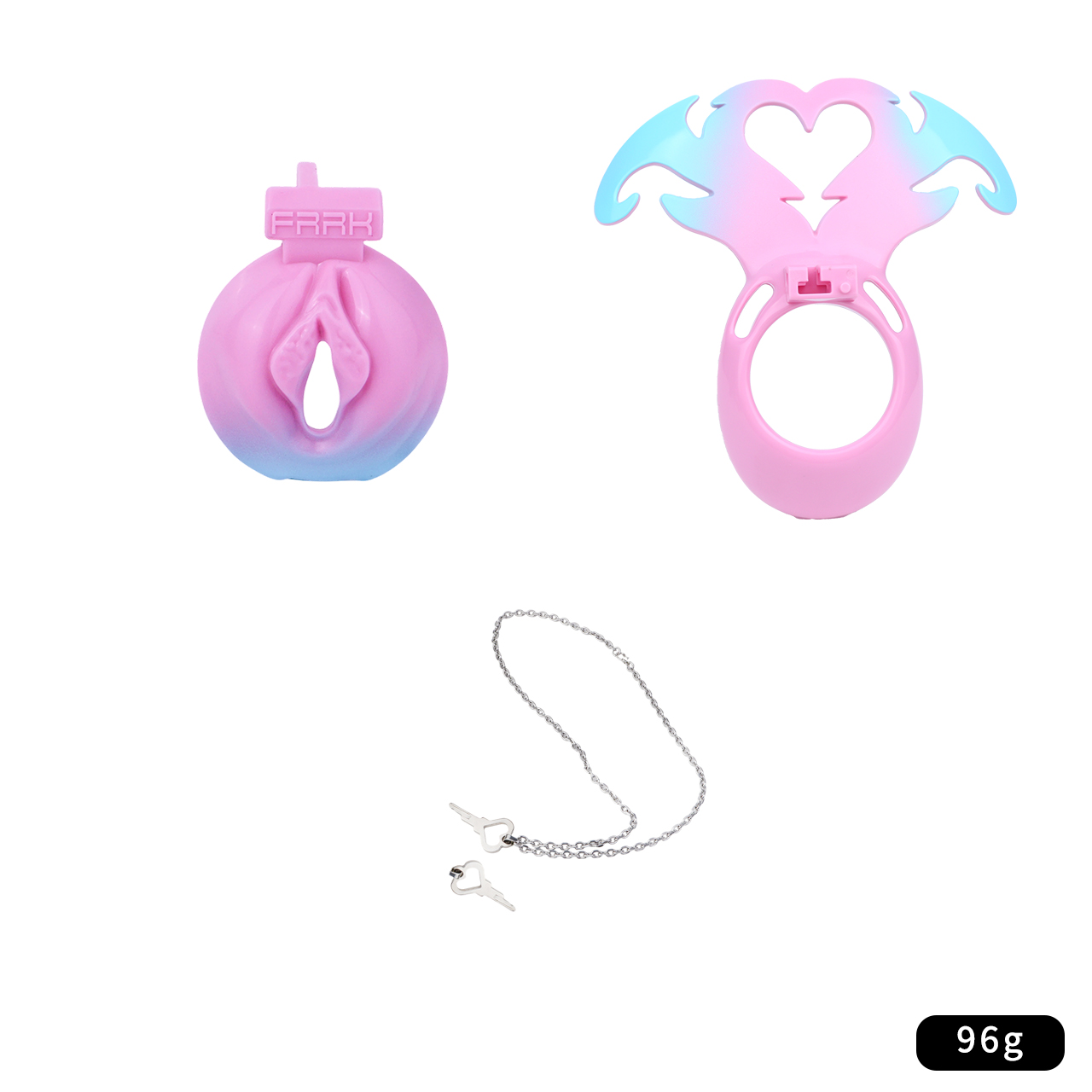 Succubus  Chastity Lock – Devil Wing Resin Cage with Strap Design