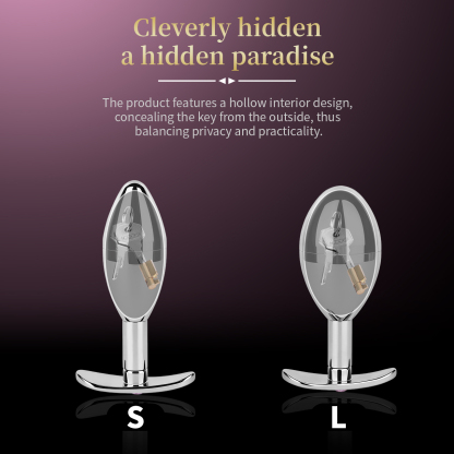 Stainless Steel Key Locking Anal Plug