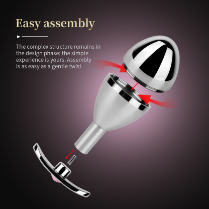Stainless Steel Key Locking Anal Plug
