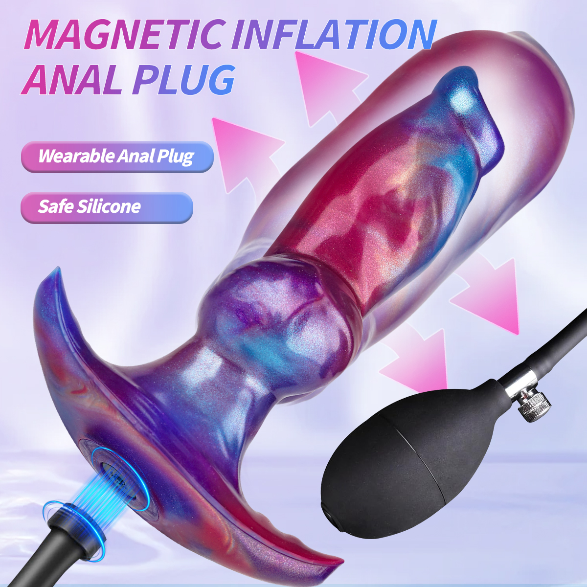 Magnetic Inflatable Anal Plug – Adjustable Butt Plug