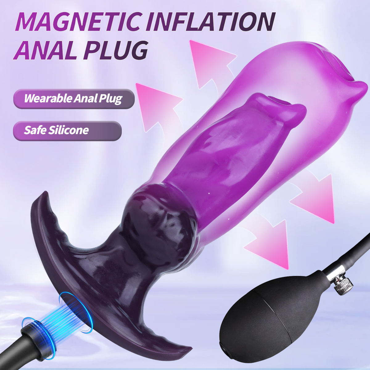 Magnetic Inflatable Anal Plug – Adjustable Butt Plug