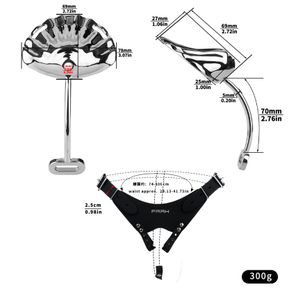Iridescent Shell Belted Chastity Lock – Adjustable Strap, Unique Rainbow Finish & Secure Fit