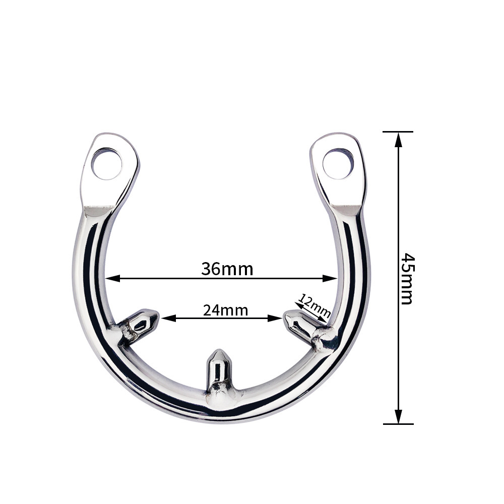 Stainless Steel Male Chastity Device with Urethral Tube & Anti-Escape Ring – Secure Metal Chastity Cage-ToyAura