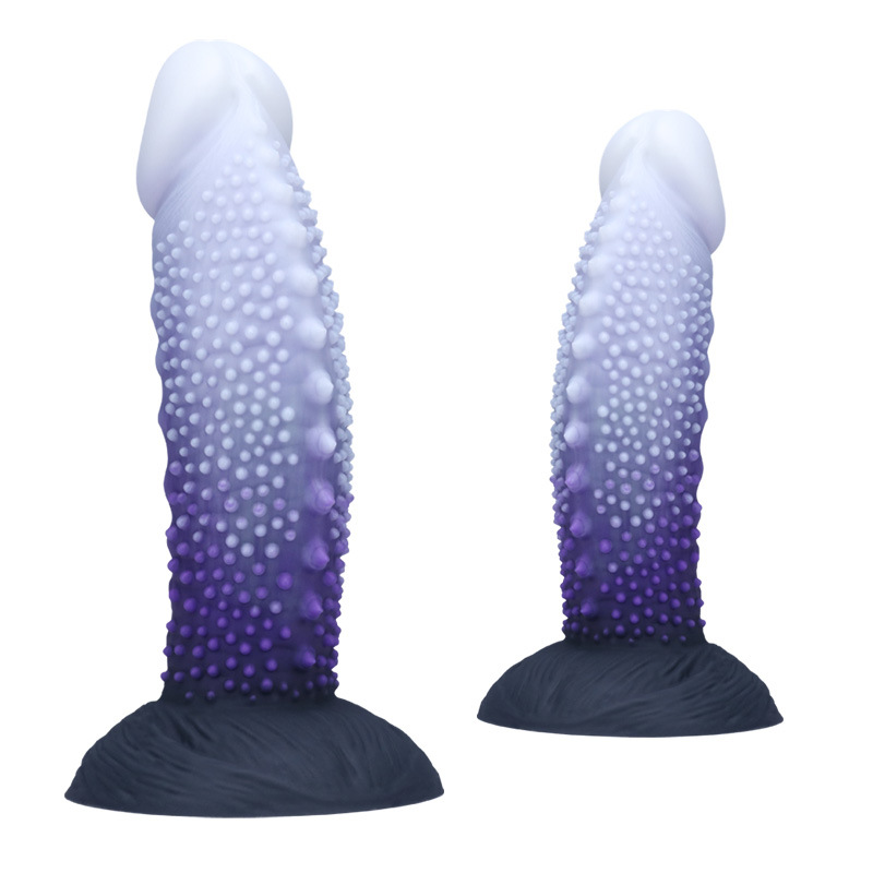 Fantasy Textured Silicone Dildo – Purple Monster Adult Toy