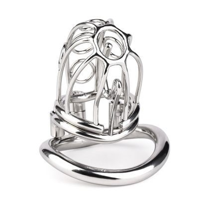 Metal Chastity Cage with Elastic Strap