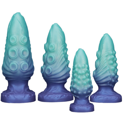Abyssal Tentacle Plug — Textured Fantasy Silicone Butt Plug (4 Sizes)