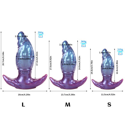 Aurora Pearl Anal Plug｜Iridescent Finish · Platinum Silicone · Comfort & Safety Design
