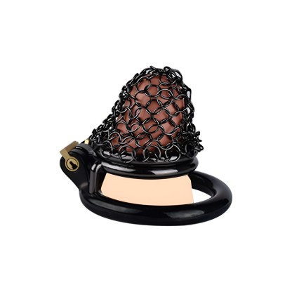 Metal Mesh Male Chastity Device – Lightweight Steel Chastity Cage with Lock (Short / Medium / Long)