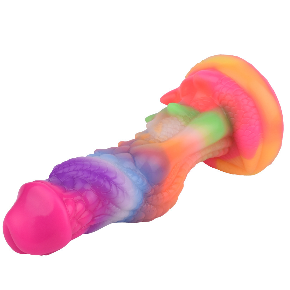 Glow-in-the-Dark Fantasy Dildo – Platinum Silicone