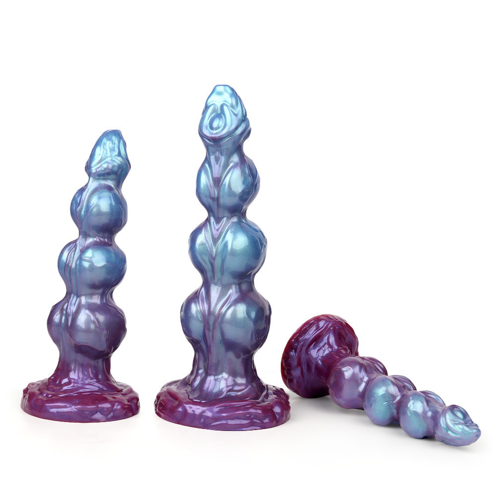 Canine-Inspired Fantasy Beaded Dildo – Creature Design Adult Toy