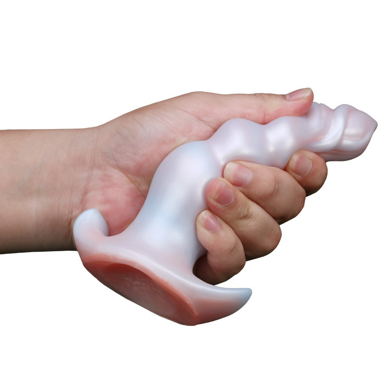 Mystic Spiral Silicone Anal Plug – Soft Pearl 