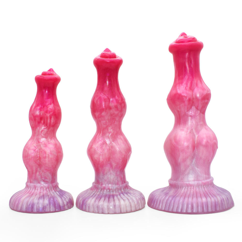 Knot-Inspired Fantasy Silicone Dildo with Textured Design & Suction Base