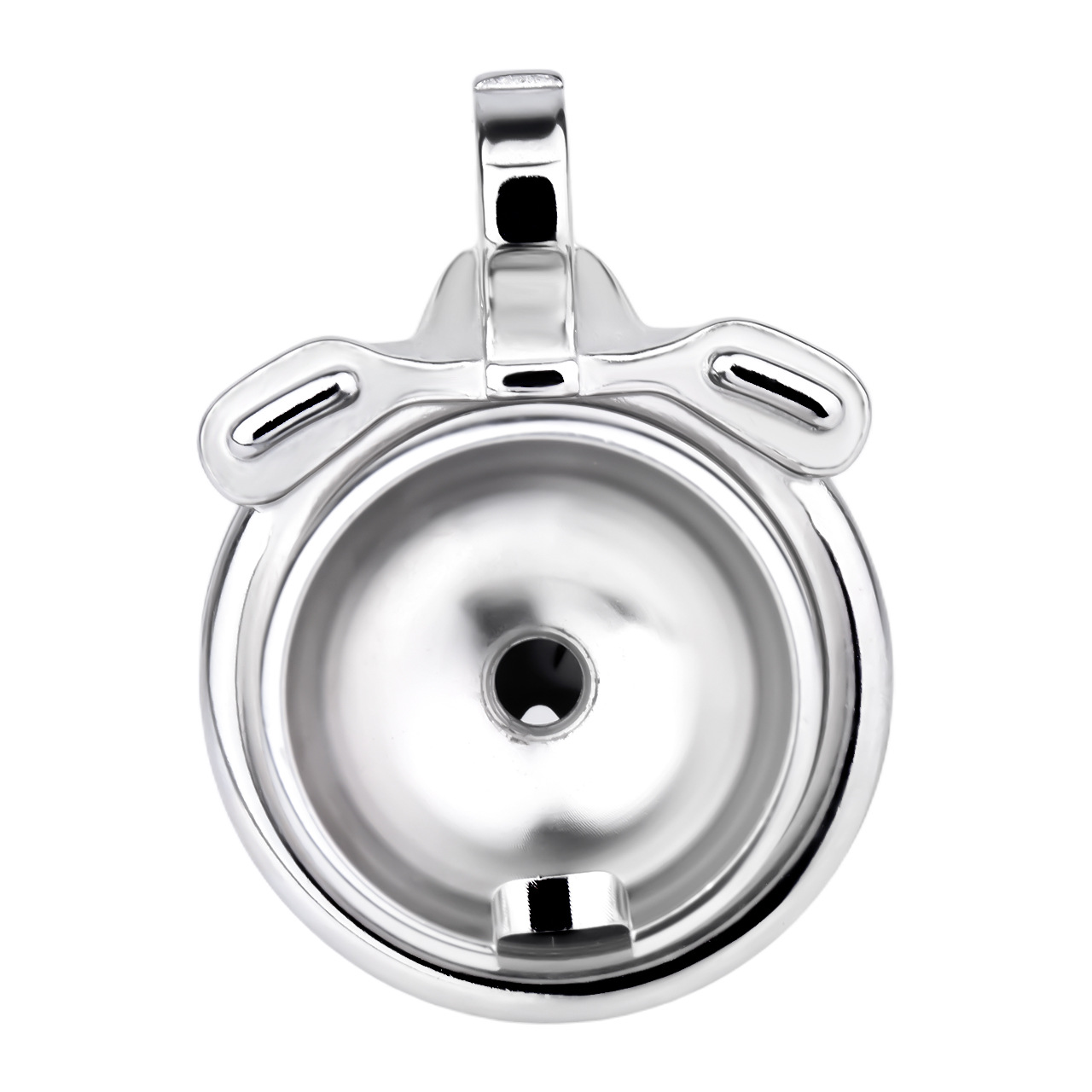 Stainless Steel Male Chastity Device with Lotus Shield — Secure Metal Chastity Cage for Long-Term Wear-ToyAura