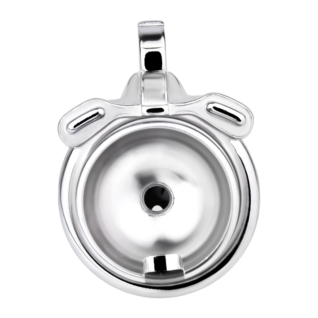 Stainless Steel Male Chastity Device with Lotus Shield — Secure Metal Chastity Cage for Long-Term Wear-ToyAura