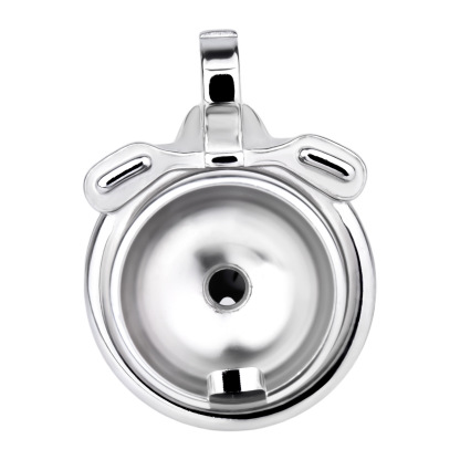 Stainless Steel Male Chastity Device with Lotus Shield — Secure Metal Chastity Cage for Long-Term Wear-ToyAura