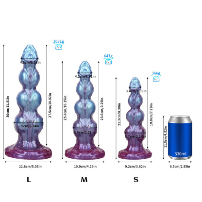 Canine-Inspired Fantasy Beaded Dildo – Creature Design Adult Toy