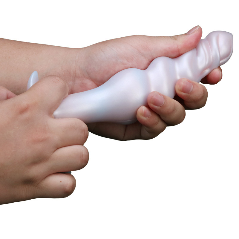 Mystic Spiral Silicone Anal Plug – Soft Pearl 