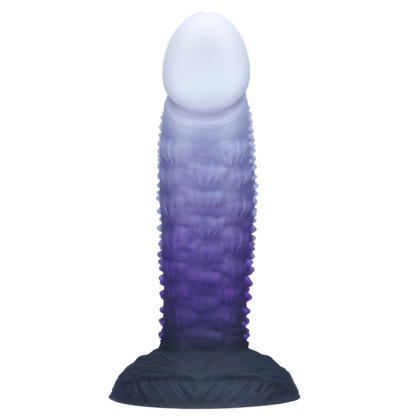 Fantasy Textured Silicone Dildo – Purple Monster Adult Toy
