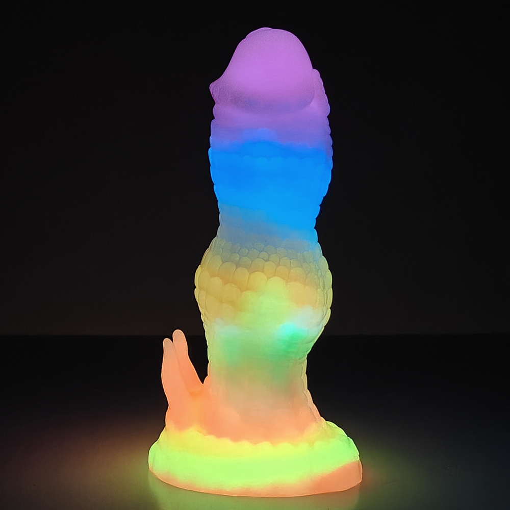 Glow-in-the-Dark Textured Fantasy Dildo 